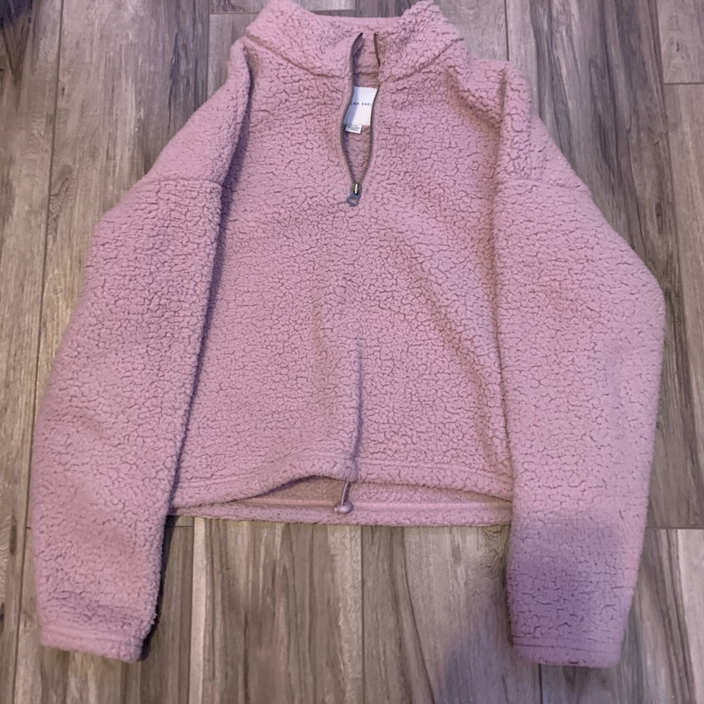 American eagle Sherpa quarter zip